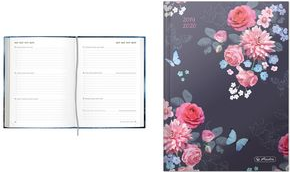 herlitz Schülerkalender Basic Flowers, 2019/2020, DIN A5 - für den Markt: D / A / CH / F - 1 Stück (50022601)