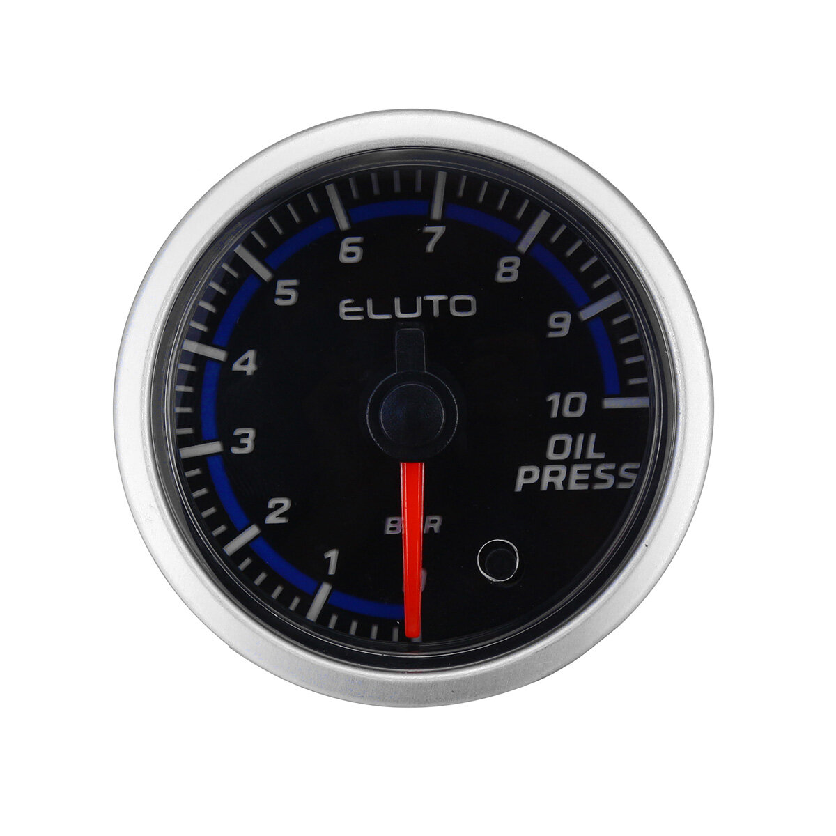 ELUTO 2 Zoll 52 mm 0-10 bar Öldruckanzeige LED Black Face Car Meter mit Sensor