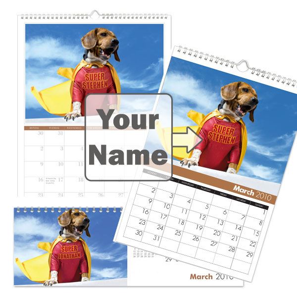 Personalised Dog Calendar A5