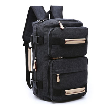 Canvas Backpack Large Capacity Multi-functional Leisure Travel Clutch Bag Crossbody Bag For Men