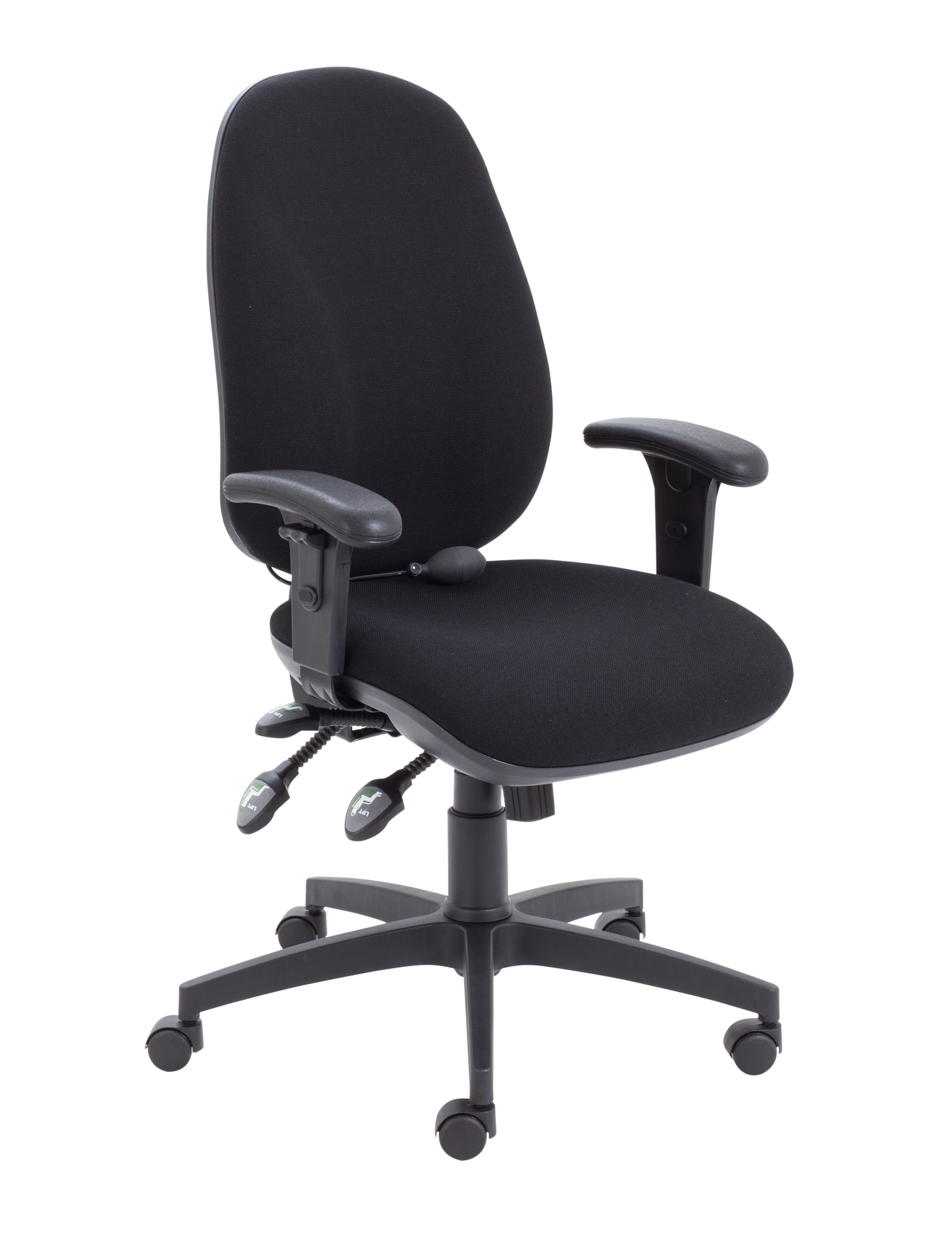 Maxi Ergo Chair With T Adjustable Arms - Black