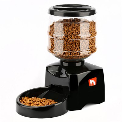 5.5L Automatic Dog Feeder Voice Message Recording LCD Screen Smart Dogs Cats Food Bowl Dispenser