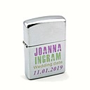 Personalized  Silver Metal Oil Lighter