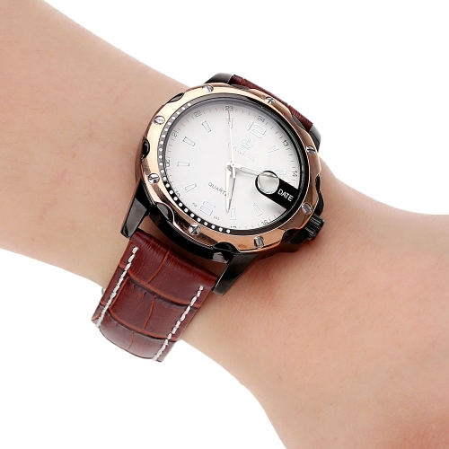 MG· ORKINA lujo Unisex reloj de pulsera analógico de cuarzo resistente al agua calendario fecha reloj estilo del ocio