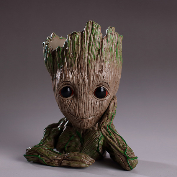 guardians of the galaxy pen container 15cm baby groot figure flowerpot toy flower pen pot xmas gift