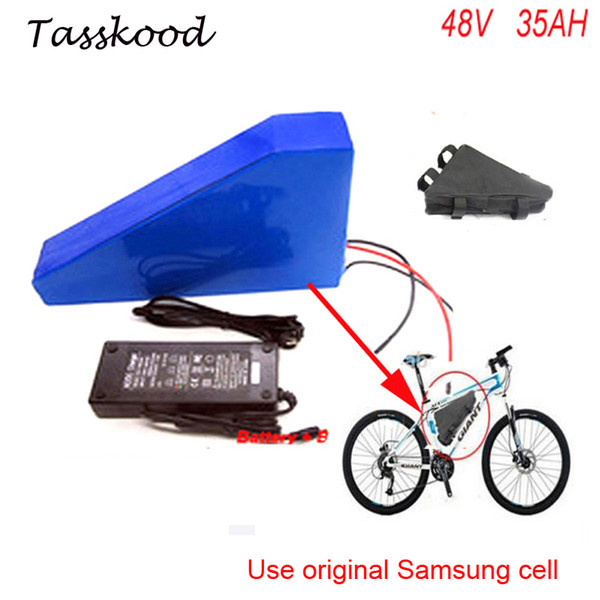 electric bike battery 48v 35ah triangle battery use samsung cells 48v 1000w bafang bbs03 electric bike lithium batteries