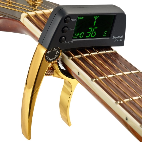 TCapo20 multifonctions en aluminium alliage 2-en-1 guitare Capo Tuner avec écran LCD pour guitare Folk acoustique normale basse chromatique