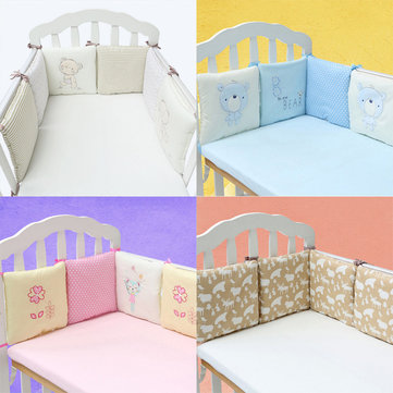 6pcs Baby Infant Cot Crib Bumper Safety Protector Toddler Nursery Bedding Set