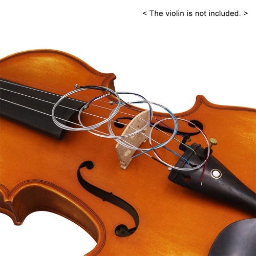 Universal Full Set (E-A-D-G) Violin Fiddle String Strings Steel Core Nickel Silver Wound with Nickel-plated Ball-End for 1/8-4/4 Violins Normal Tension