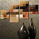 Modern Style Mosaico reloj de pared en la lona 4pcs