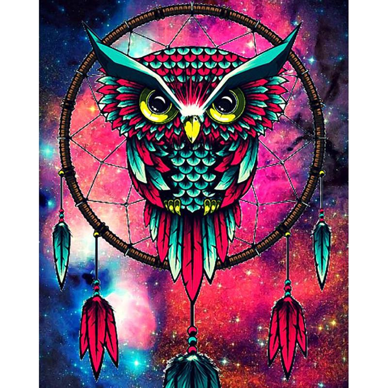 Owl Wind Chime DIY Diamond Painting 5D Diamond Mosaic Cross Stitch Embroidery Handwork Painting Home Decoration (Free Shipping)
