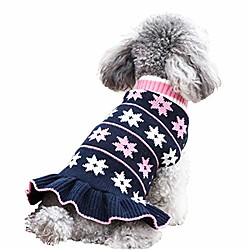 dog sweater dress turtleneck dog sweater with leash hole knit pullover warm for winter Lightinthebox