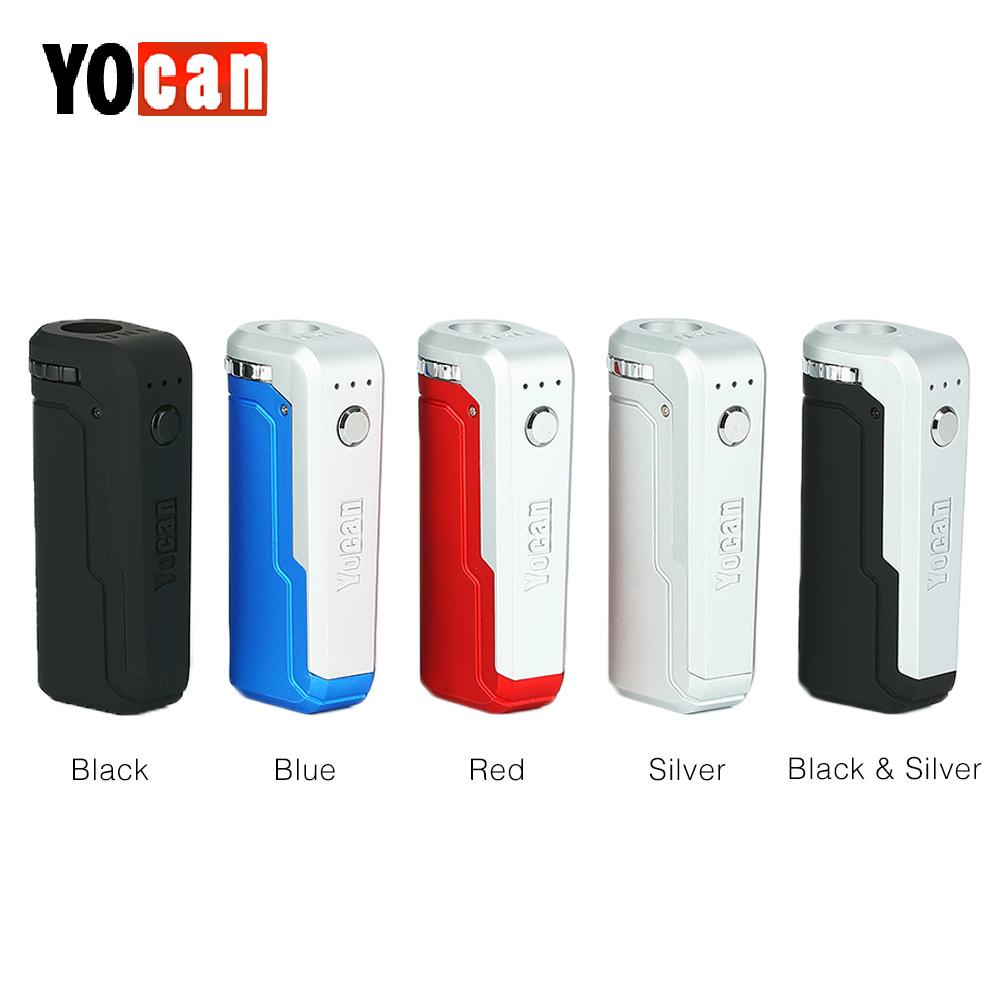 Yocan UNI Vape E Cigarette Box Mod For All Width of Empty Cartridges Preheating Voltage Adjustable Mod 5 Colors