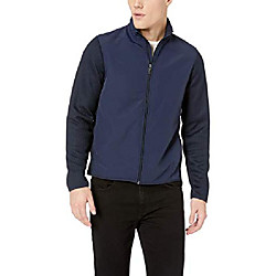 men's lightweight stretch fleece jacket, dark sapphire/dfk, large