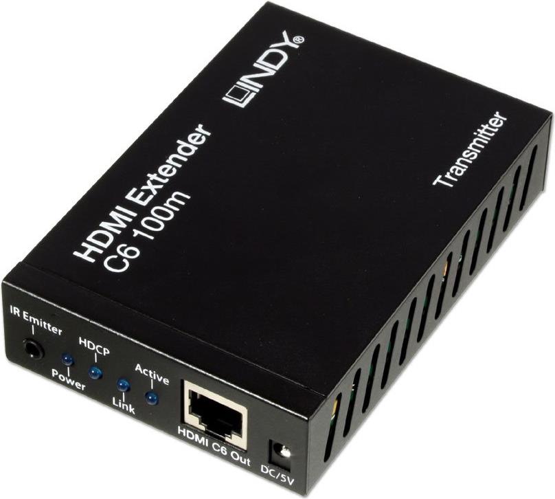 LINDY C6 HDMI Extender Transmitter - Video-/Audio-/Infrarot-Übertrager - 100Base-TX - bis zu 100 m
