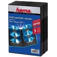 Hama DVD Quad Box - DVD Jewel Case - Schwarz (Packung mit 5 )