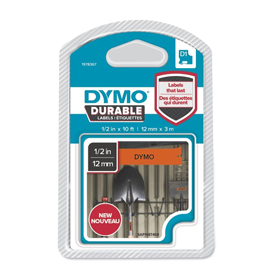 Dymo 1978367 D1 Durable 12mm x 3M Tape Black on Orange