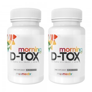 Morning D-Tox - Natural After Drink Supplement With Vitamins & Minerals - 48 Capsules - 2 Packs