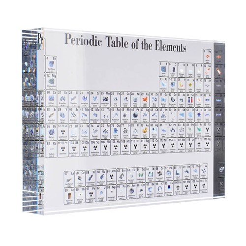 Acryl Periodensystem der Elemente Chemische Elementtabelle Anzeige Lernwerkzeug für Lehrer Schüler für Home School Desk Crafts Decor