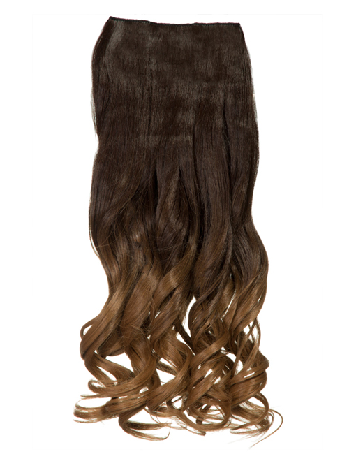 Luxury Ombre One Piece Curly Clip-in Chocolate Brown to Ginger 6TT27