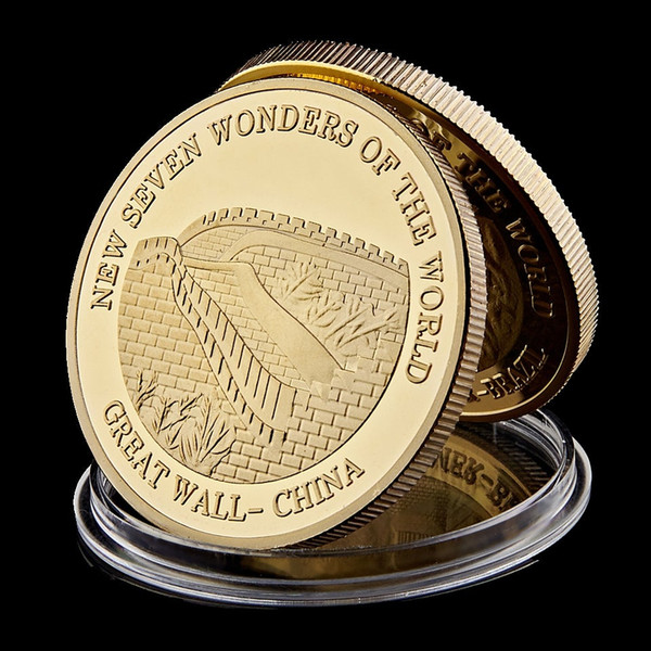 2007 china great wall building seven wonders of world 1oz gold plated commemorative coin