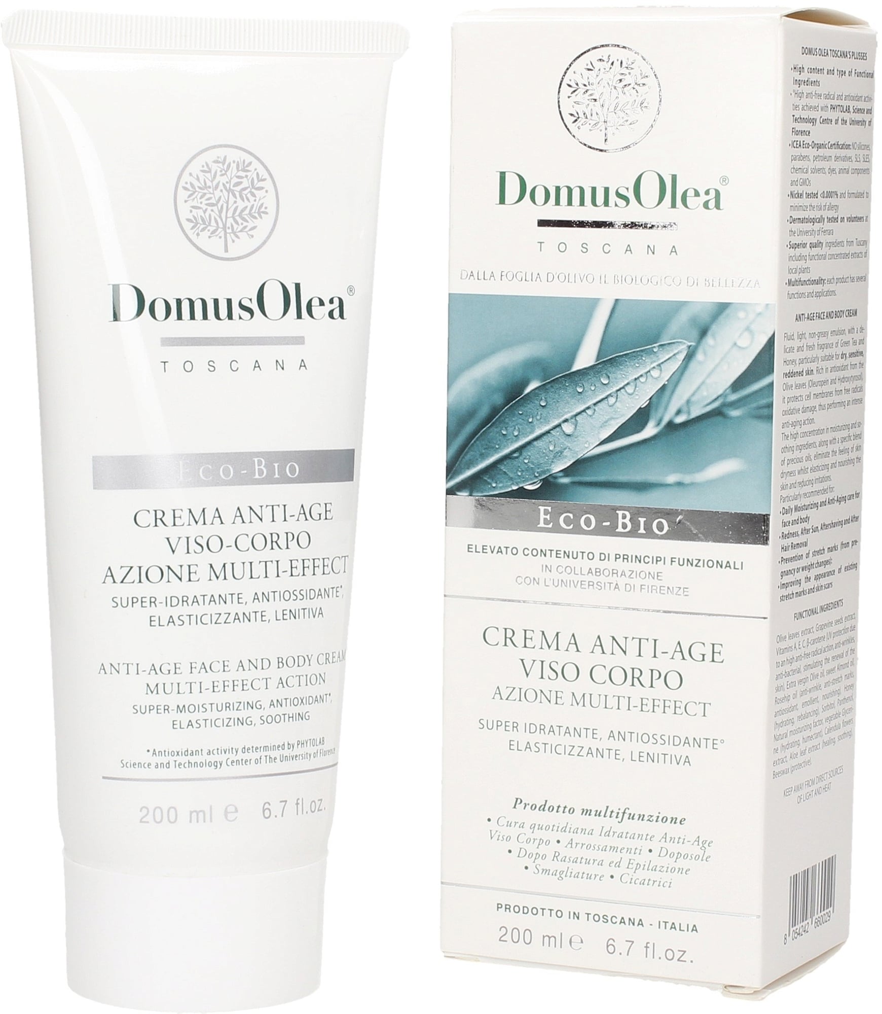 Domus Olea Toscana Anti-Age Multi-Purpose Face & Body Cream - 200ml
