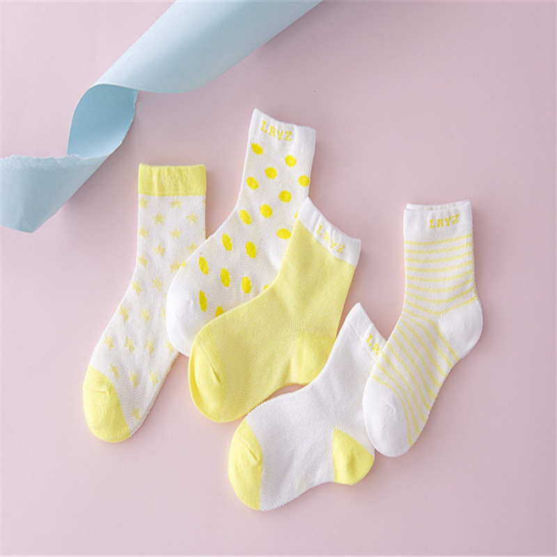 5-pack Baby / Toddler Cozy Breathable Cotton Socks