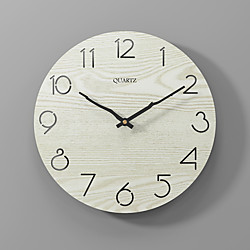 horloge murale mode minimaliste moderne horloge en bois beige 30x30cm Lightinthebox