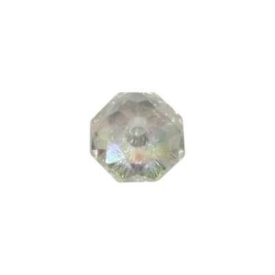 Acryl-Ronden, facettiert, 1 x 1 cm, 50 Stück, kristall