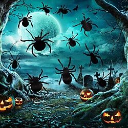 halloween spider bat scary ghost festival ventana fiesta decorada con pegatinas de murciélago de halloween Lightinthebox