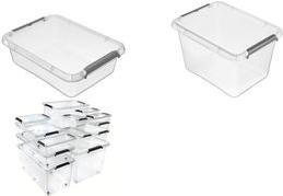 keeeper Aufbewahrungsbox/Clipbox Lara, 6 Liter natur-transparent, Deckel zuverlässig durch seitliche Clips - 1 Stück (1102700100000)