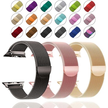 Band For Apple Watch 4 1/2/3 Loop Bracelet Stainless Steel Milanese 42mm 38mm Bracelet strap for iwatch series 40mm 44mm