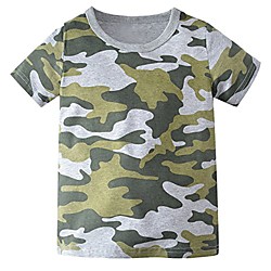 Kinder Tarnung T-Shirts Kinder klassische Woodland Camo Shirt kleine Jungen Camo Kurzarm Crew T-Shirt, (Camouflage, 7t)
