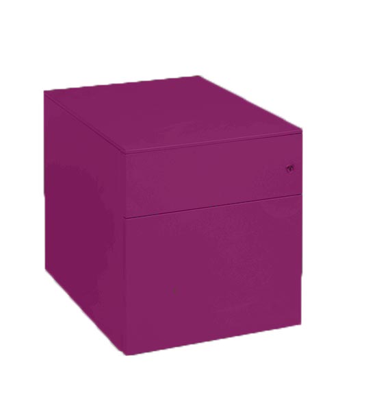2 Drawer Purple Under Desk Pedestal