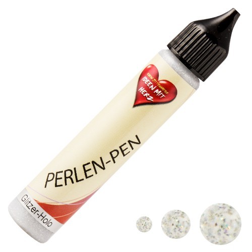 Perlen-Pen, 25ml, Glitzer, holo-klar, irisierend