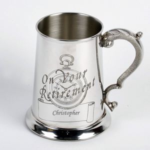 Personalised On Your Retirement Pewter Tankard