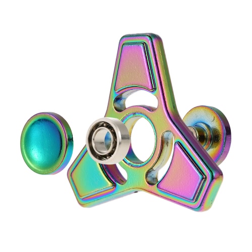 New Hot Mini Premium Metal Alloy Tri Fidget Hand Finger Spinner Spin Triangle Widget Focus Toy EDC Pocket Desktoy Gift for ADHD Children Adults Relieve Stress Anxiety Boredom Lasting for 2 to 4 Minutes