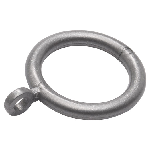 Curtain Pole Rings, Grey Plastic, Inner Dimension 37mm (To Fit Poles up to 28mm Diameter) (6 Pack)