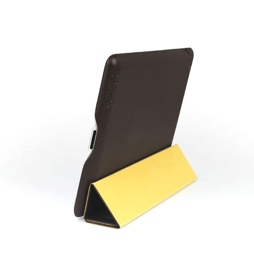 Elegante cubierta protectora caso magnética soporte para nuevo iPad 4/3/2 Wake-up/Sleep Browm