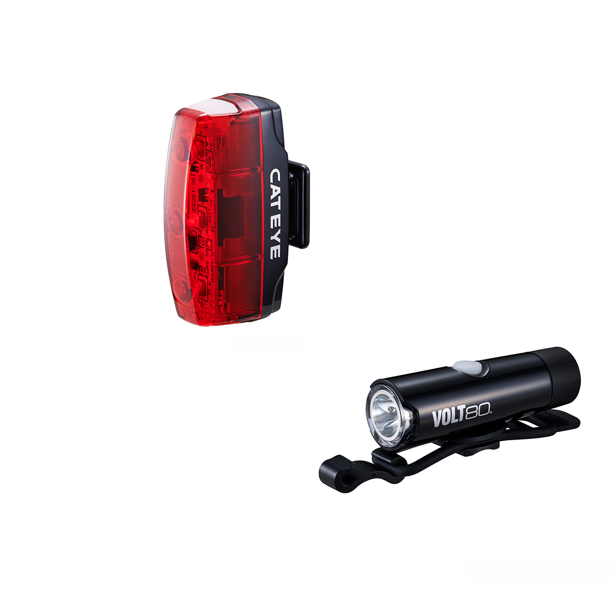 CATEYE Volt 80 front light & rapid micro rear light usb rechargeable light set