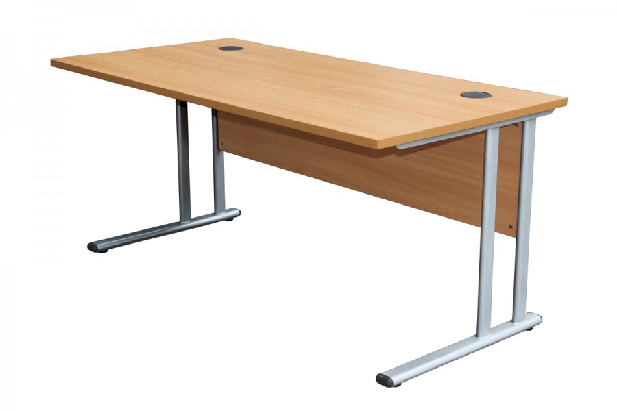 Straight Office Desk in Beech, Oak or White (1600mm)