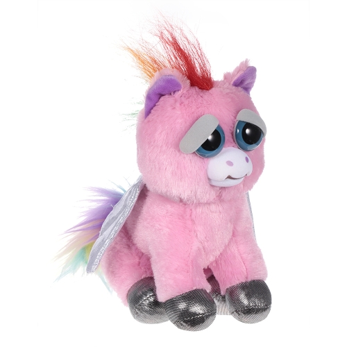 Feisty Pets Sparkles Rainbowbarf Adorable Plush Stuffed Pegasus Turns Feisty with a Squeeze