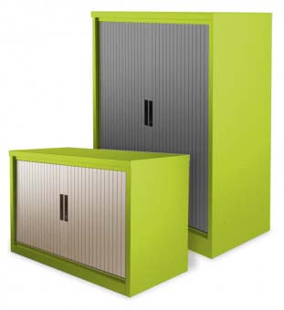 Silverline Chlorophyll Tambour Door Storage Cupboard 1320mm High