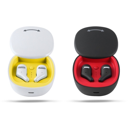 A2 Verdaderos auriculares inalámbricos con Bluetooth 5.0 Auriculares invisibles Mini Auriculares estéreo de música estéreo en la oreja Manos libres con soporte de caja de carga de micrófono dual 360 grados de rotación