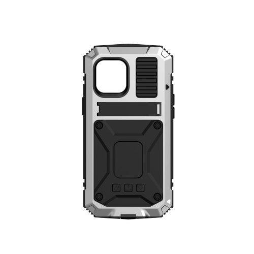Hochleistungs-Telefonabdeckung Metallgehäuse Stoßfestes Anti-Drop-Handygehäuse Ersatz für iPhone 12 Pro Max Black