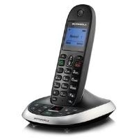 Motorola C2011b - Schnurlostelefon - Anrufbeantworter mit Rufnummernanzeige - DECT\GAP - Schwarz, Silber (C2011_B)