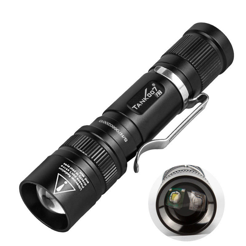 TANK007 F2 160 Lumen Weißlicht LED und UV LED 2Modes Portable Zoomable LED Taschenlampe Outdoor Waterproof AA Led Torch