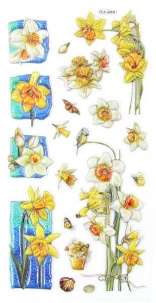 Relief-Sticker, Traumhafte Blütenwelt, 17,5x9cm, Design 9