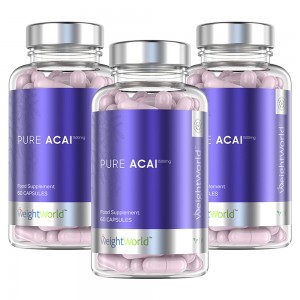Pure Acai en Gelule 1500mg - Baies d'Acai de Haute Qualite - Puissant Antioxydant naturel - 3 boites a -15%