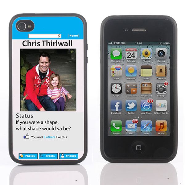 Personalised Social Network iPhone Cover for 4, 4S or 5